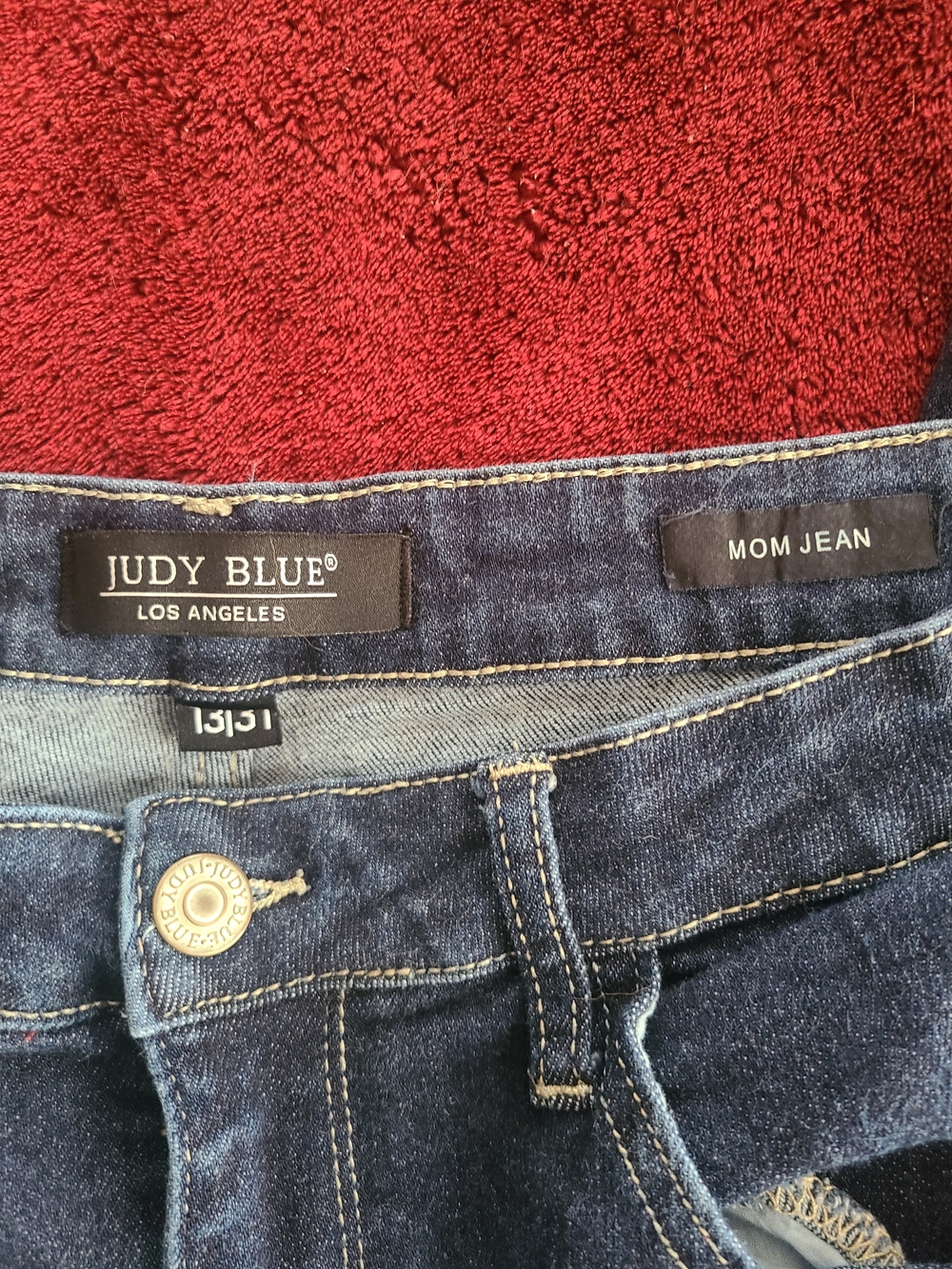 Judy Blue Dark Blue Mom Jeans - Classic High-Rise Denim